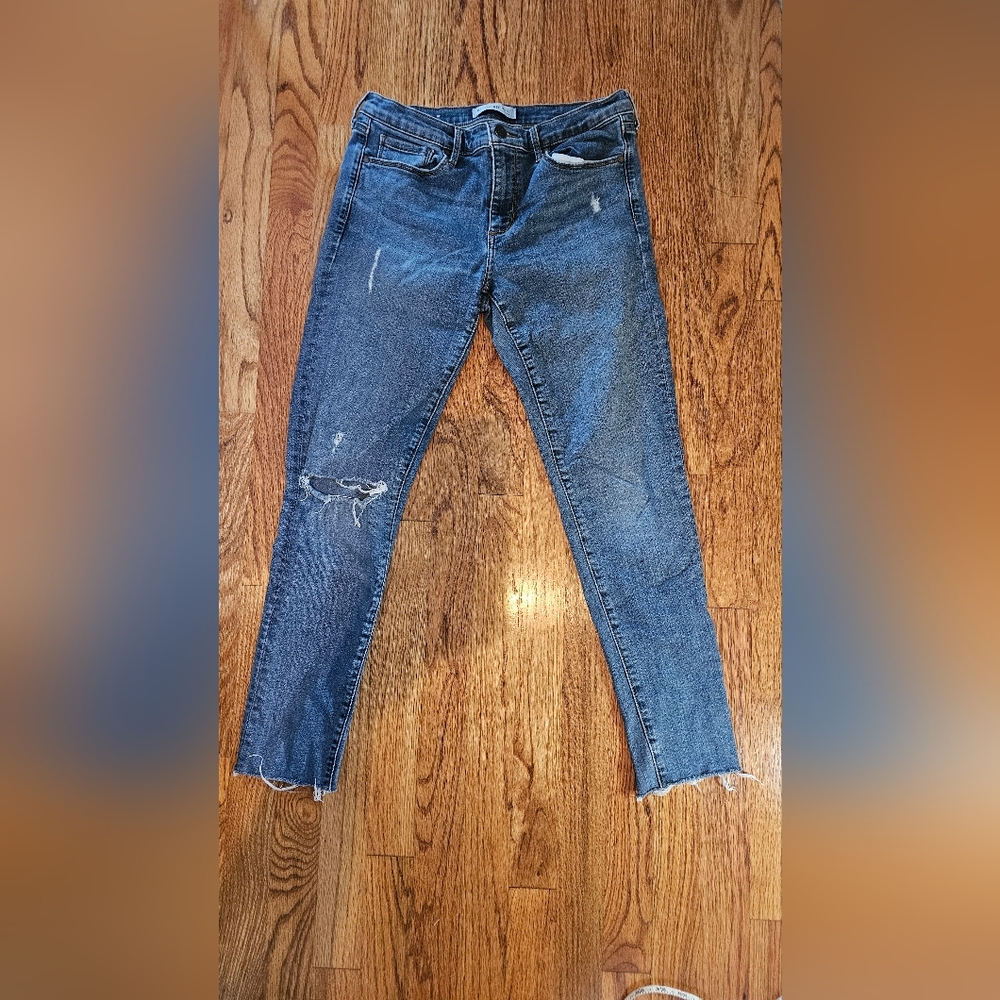 Banana Republic cropped skinny jeans distressed size 28